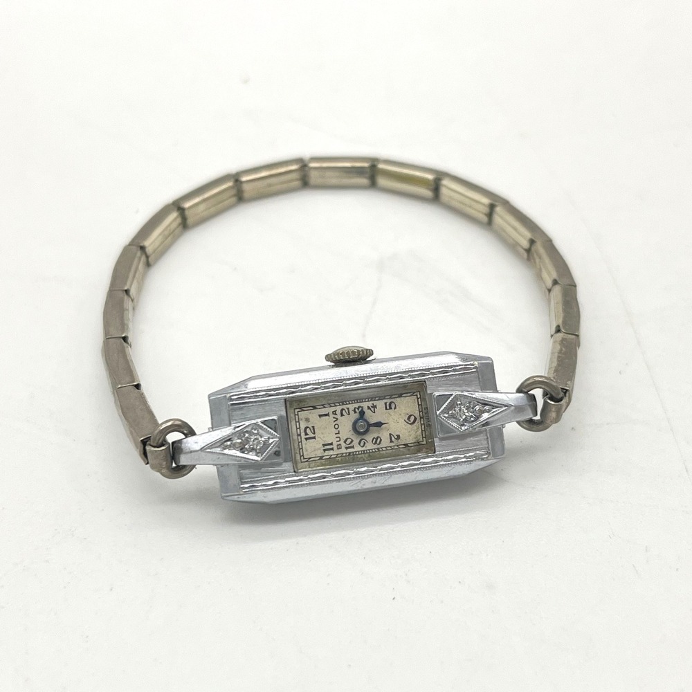 Vintage Bulova Art Deco 10K Rolled Gold Plate Watch Gold Filled Expansion Band